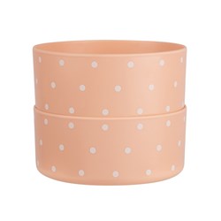 Framar Bamboo Colour Bowls 2pk Peach Please