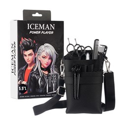 Iceman Power Player 5.5” Left Handed Hairdressing Scissors Set Black