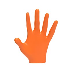 L3VEL3 Nitrile Gloves Orange Small 100pk