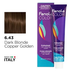 Fanola Color Hair Colour 6.43 Dark Blonde Copper Blonde