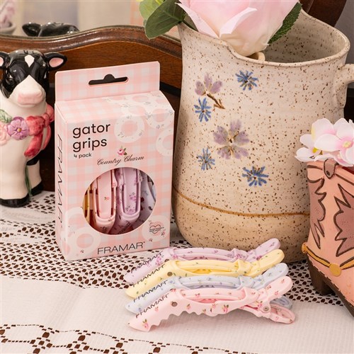 Framar Gator Grip Clips 4pk Country Charm