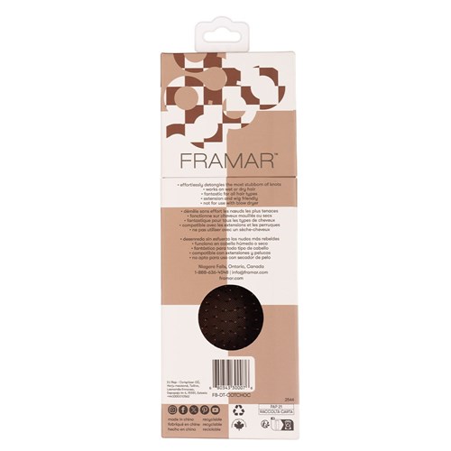 Framar Detangle Hair Brush Checked Out Brown