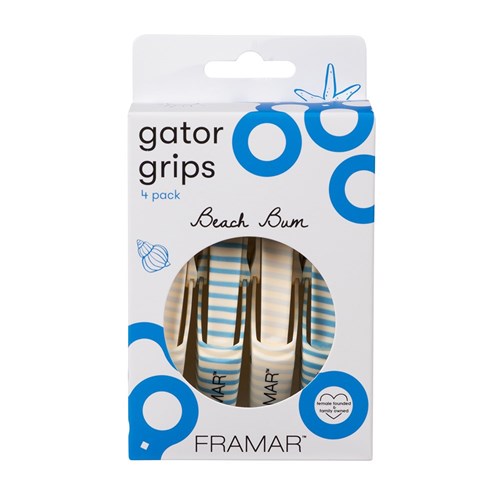 Framar Gator Grip Clips 4pk Beach Bum
