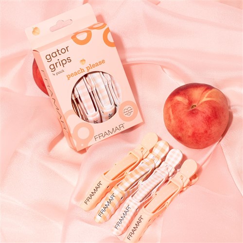 Framar Gator Grip Clips 4pk Peach Please