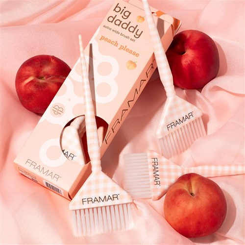 Framar Big Daddy Extra Wide Tint Brush Set Peach Please