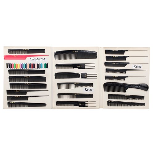 Krest Cleopatra 4630 Wide Teeth Tail Comb in Black