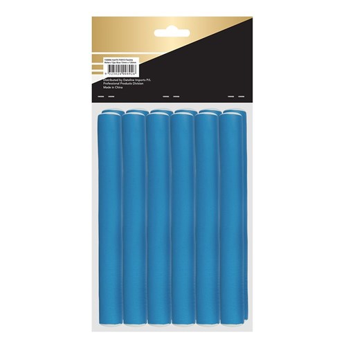 Hair FX Short Flexible Rollers Blue 12pk