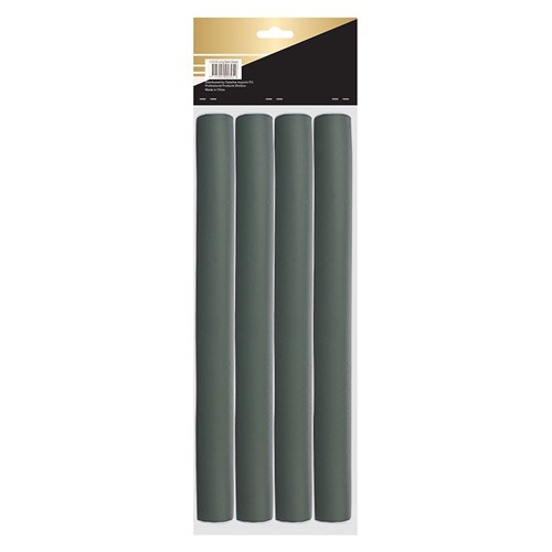 Hair FX Extra Large Flexible Rollers Green 4pk