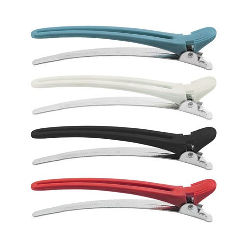 Premium Pin Company 999 Coloured Nylon Aluminium Sectioning Hair Clips, 12pk