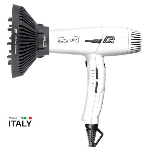 Parlux Elysium Hair Dryer and Diffuser White