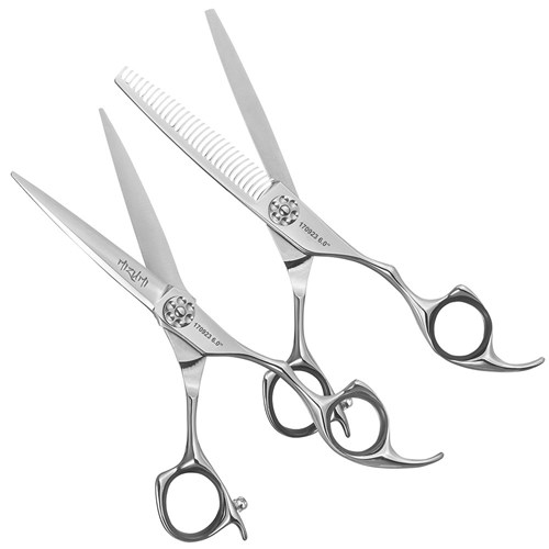 Iceman Mizumi Katani 6” Hairdressing Scissors and Thinner Set Silver