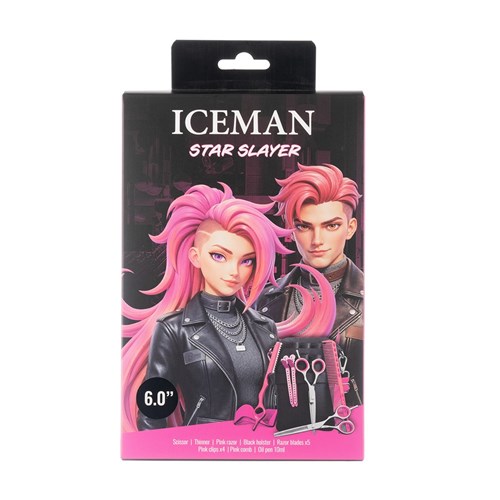 Iceman Star Slayer 6” Hairdressing Scissors Set Pink