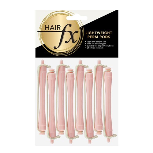 Hair FX Lightweight Perm Rods 9pk Pink