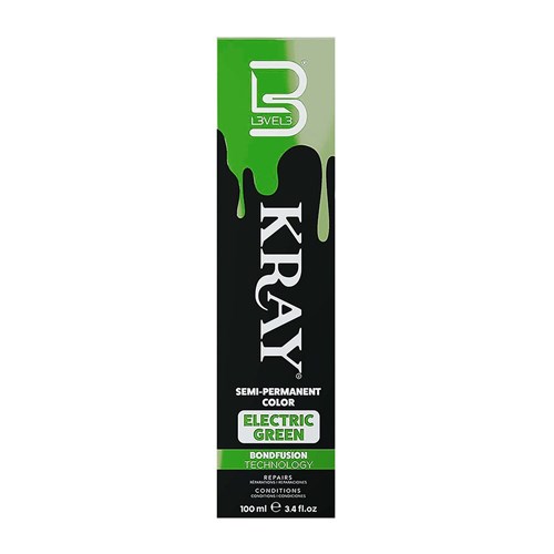 L3VEL3 Kray Semi Permanent Hair Colour Electric Green