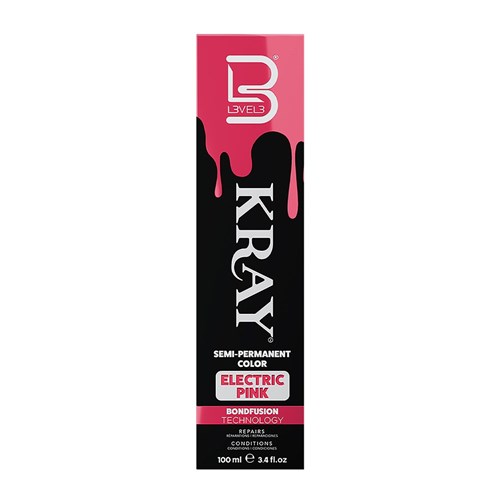 L3VEL3 Kray Semi Permanent Hair Colour Electric Pink