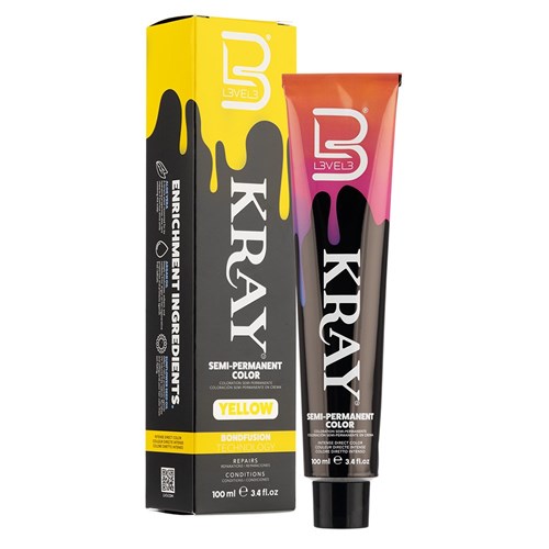 L3VEL3 Kray Semi Permanent Hair Colour Yellow