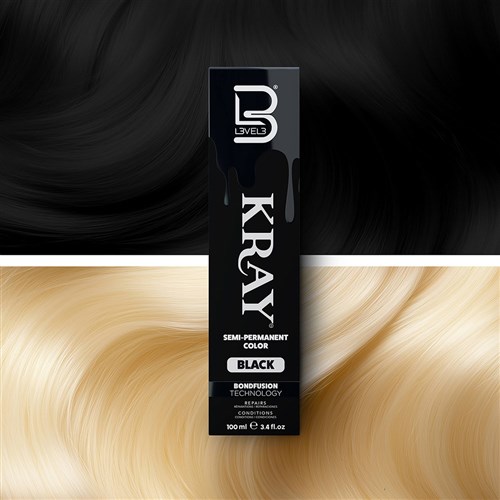 L3VEL3 Kray Semi Permanent Hair Colour Black