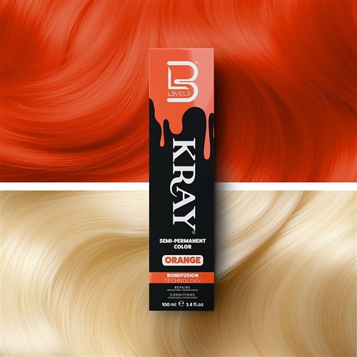 L3VEL3 Kray Semi Permanent Hair Colour Orange