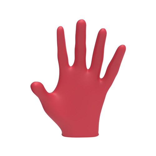 L3VEL3 Nitrile Gloves Red Small 100pk