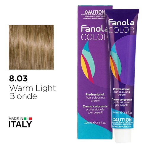 Fanola Color Hair Colour 8.03 Warm Light Blonde