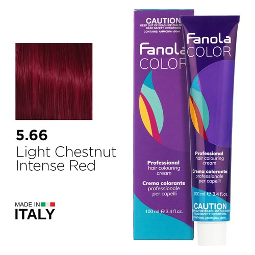 Fanola Color Hair Colour 5.66 Light Chestnut Intense Red