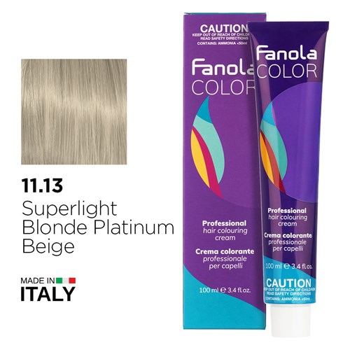 Fanola Color Hair Colour 11.13 Super Blonde Platinum Beige