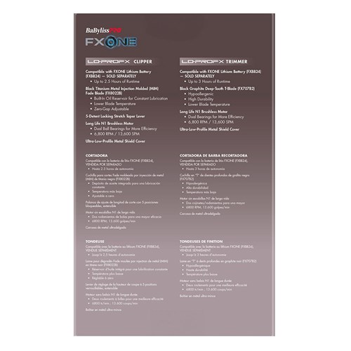 BaBylissPRO FXOne LoPROFX Clipper Trimmer Duo Nightfall
