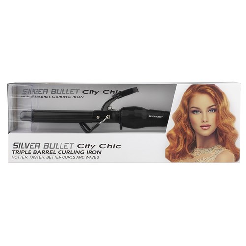 Silver Bullet City Chic Triple Barrel Curling Iron
