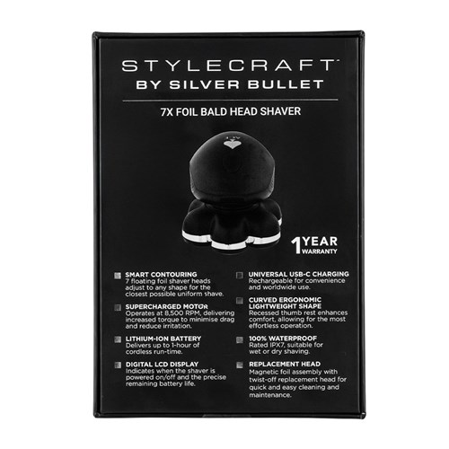 StyleCraft by Silver Bullet Ace 7x Foil Bald Head Shaver