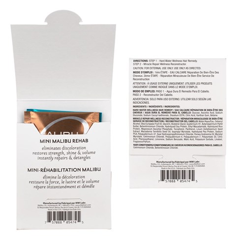 Malibu C Mini Malibu Rehab Hard Water Treatment 12pc